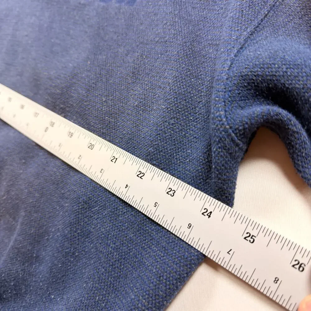 Vintage 90s Boss America USA Embroidered Blue Crewneck Sweater Mens Size Large